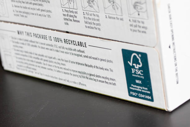 FSC logotype printed on cardboard package.