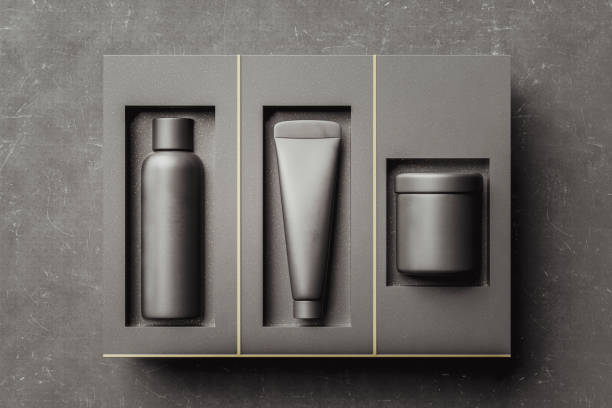 Generic cosmetic product, 3D generated image.