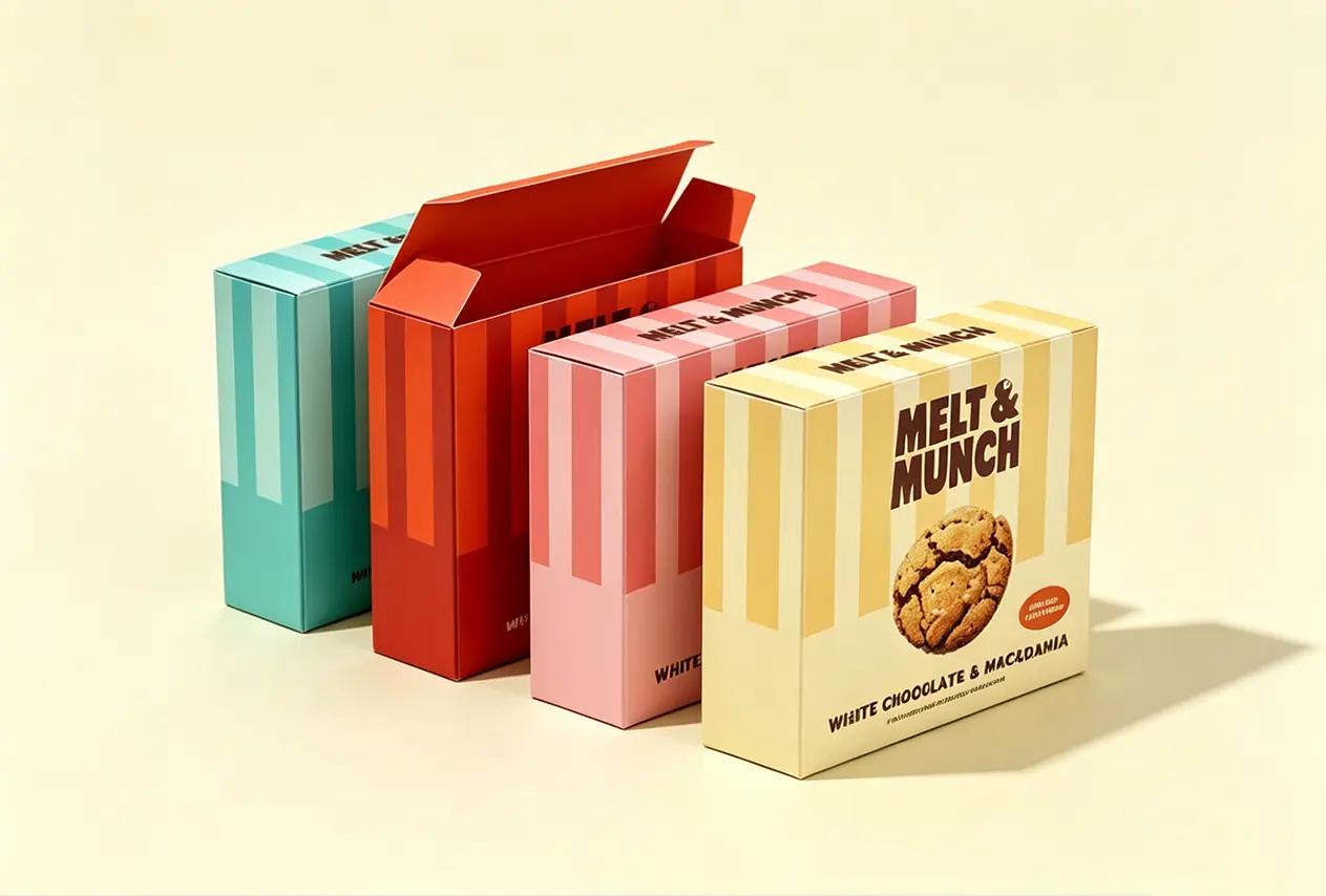 Custom cookie and biscuit packaging boxes for bakery brands