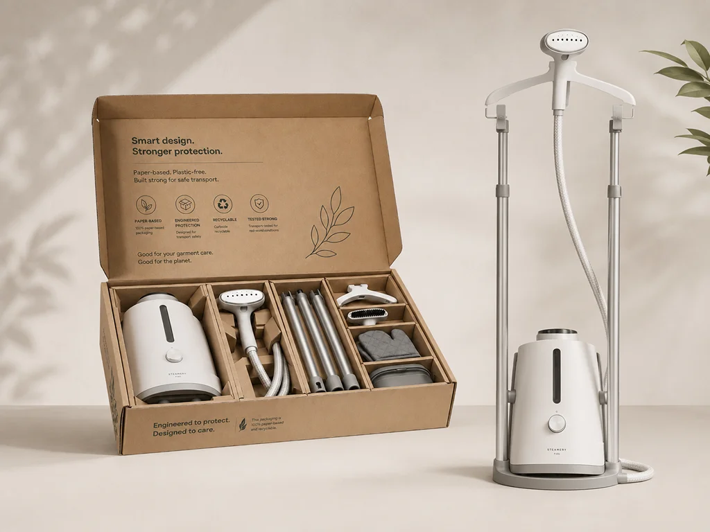 Individuelle Maschinenversandverpackung mit separaten Zubehörfächern (1)