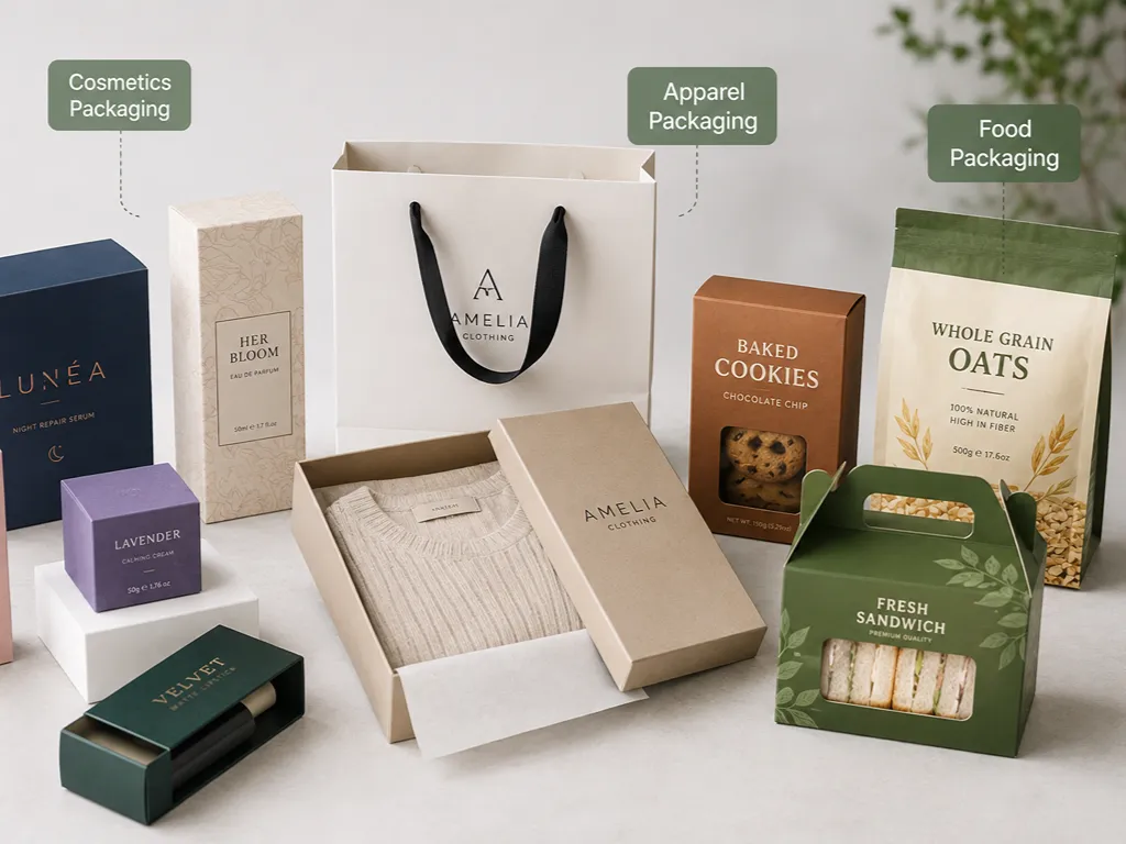 Paper Packaging Solutions for Cosmetics, Apparel and Food Brands