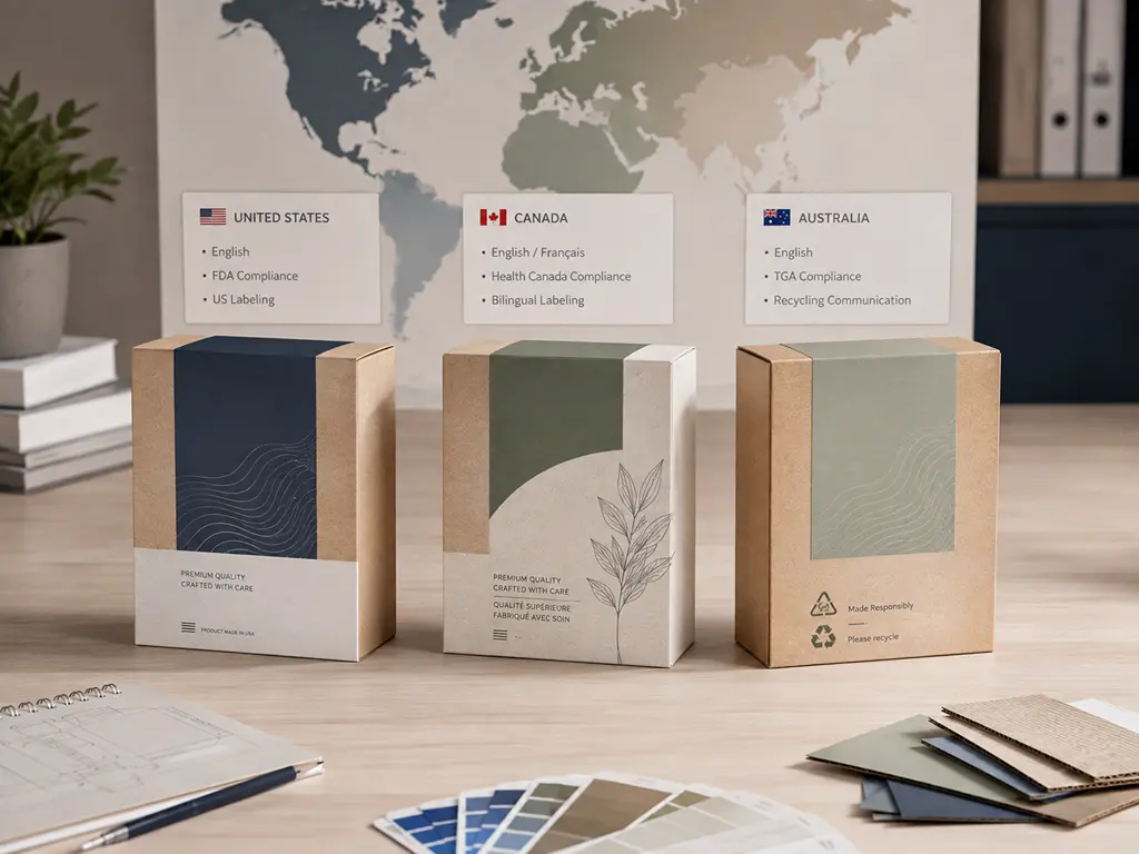 5. Passen Sie die Verpackung für die USA an., Kanada, und Australien