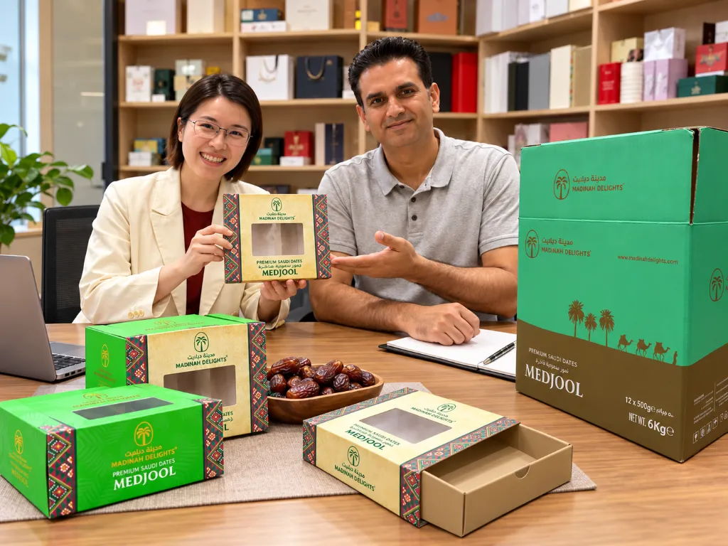 Embalagem de presente com data premium para o mercado coreano MADINAH DELIGHTS (1)